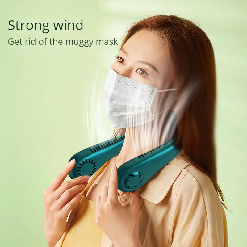 FrostAir™ AeroGlow | Premium Bladeless Wearable Neck Fan 1200mAh Battery Life